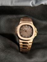 3K Factory Patek Philippe Nautilus Dark Brown Gradient Dial Red Gold Case Watch